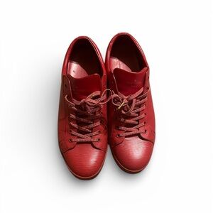 Louis Vuitton Epi Concord Cherry Red Lace-Up Sneakers